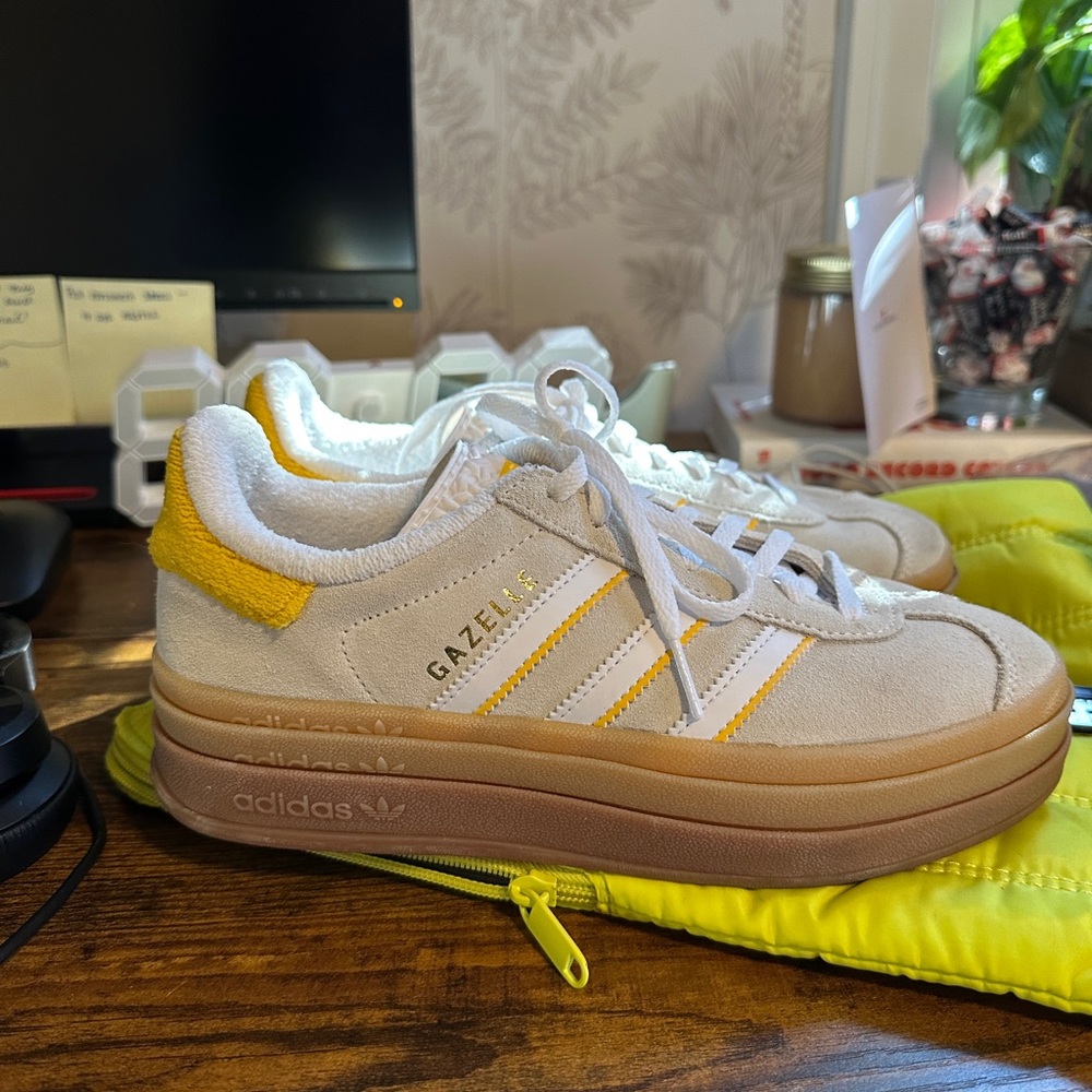 Adidas Gazelle Bold Gold & Ivory